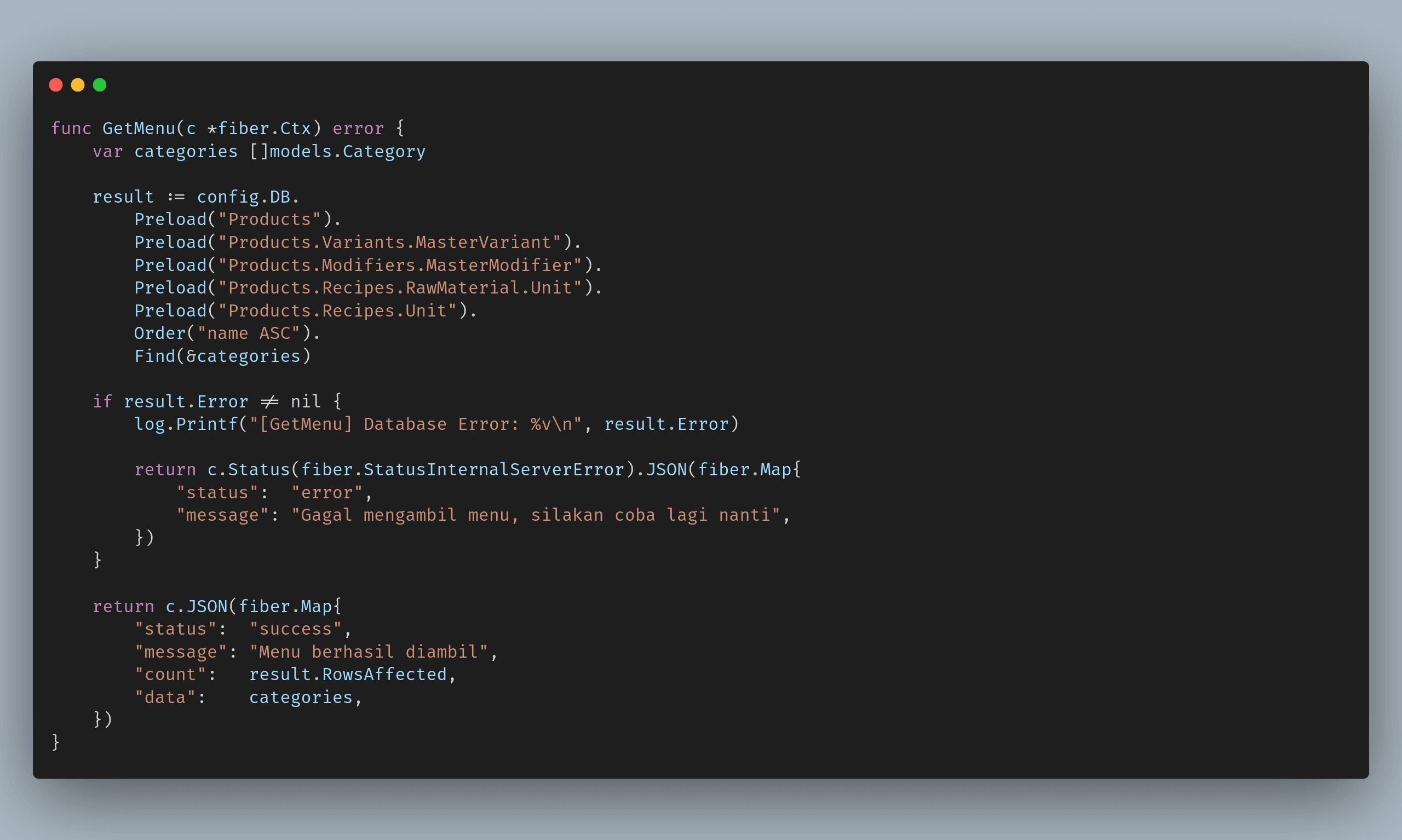 POS Backend API (Golang) screenshot 1